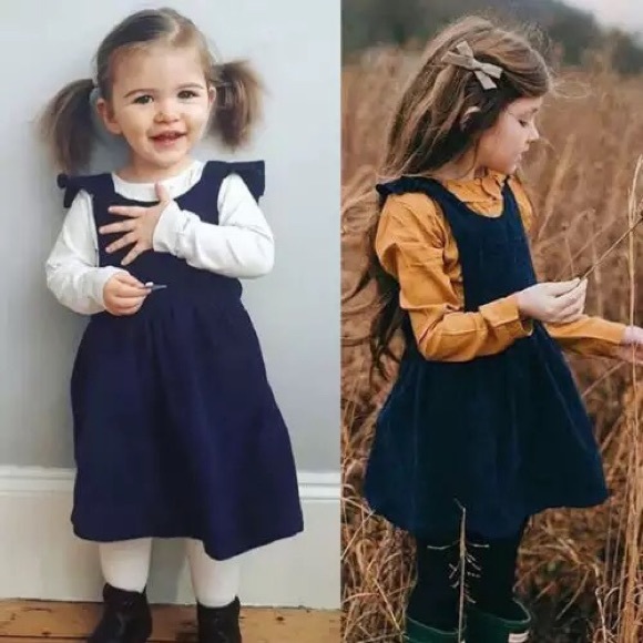 navy blue pinafore